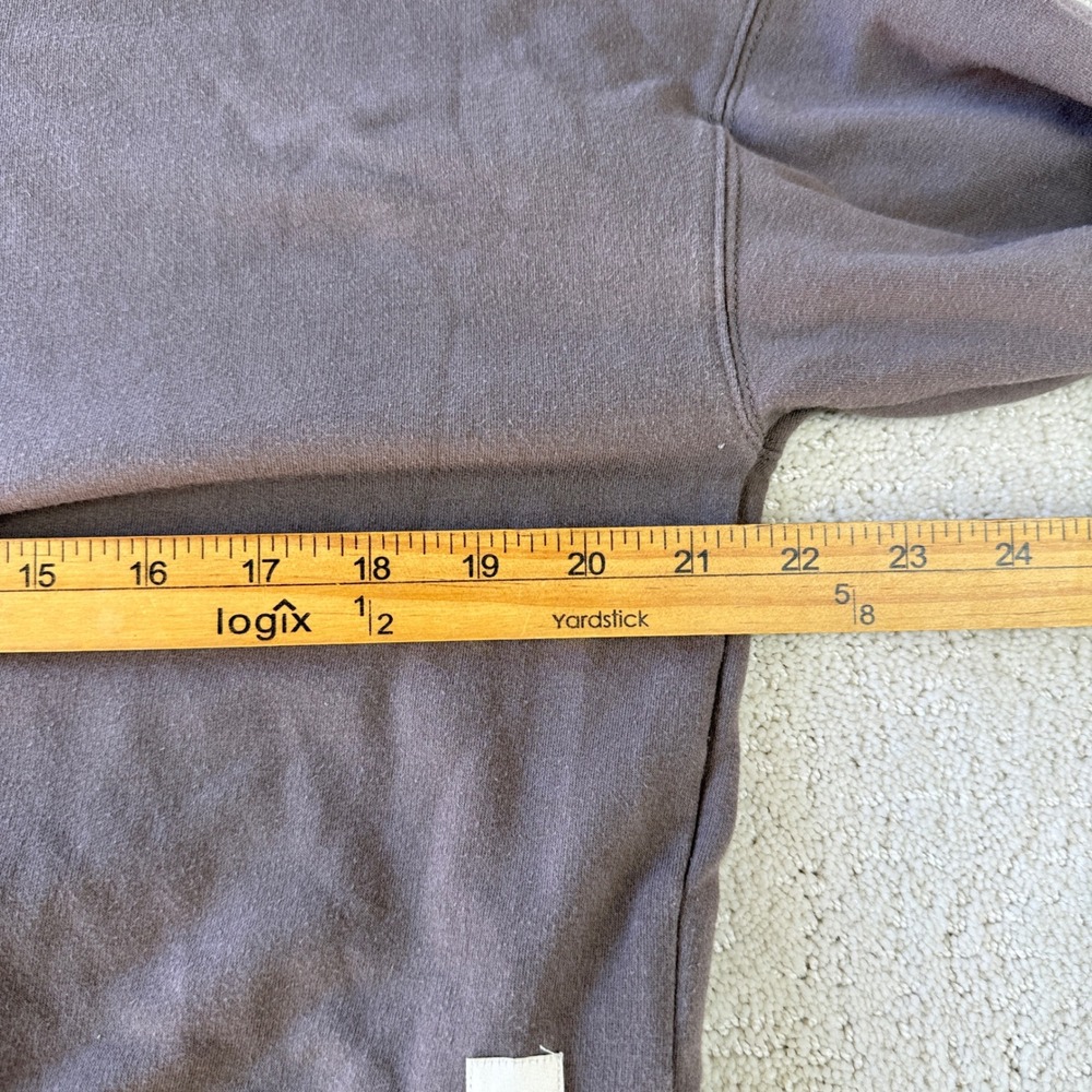 Vuori Laguna Henley Women L Brown Cropped French Terry Sweatshirt VW296 - Picture 5 of 6
